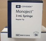 syringe (Monoject) 3 cc Box of 100